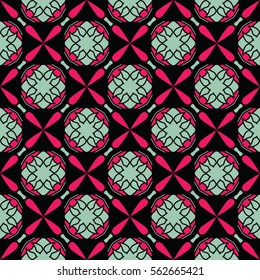 The geometric texture. Boho-chic fashion. Abstract geometric ornaments. Vector illustration. Pattern for textile, print or web design.