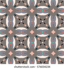 The geometric texture. Boho-chic fashion. Abstract geometric backdrop. Vector illustration. Pattern for textile, pattern fills, web page background, surface textures.