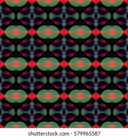 The geometric texture. Boho-chic fashion. Abstract colorful pattern. Vector illustration.
