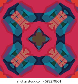The geometric texture. Boho-chic fashion. Abstract geometric ornaments. Vector illustration. Pattern for textile, print or web design.