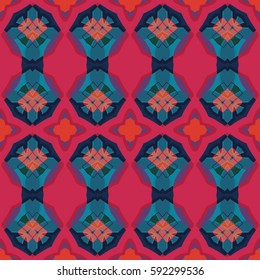 The geometric texture. Boho-chic fashion. Abstract geometric ornaments. Vector illustration. Pattern for textile, print or web design.