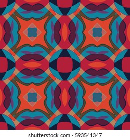 The geometric texture. Boho-chic fashion. Abstract geometric ornaments. Vector illustration. Pattern for textile, print or web design.