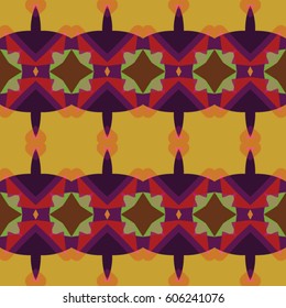 The geometric texture. Boho-chic fashion. Abstract geometric ornaments. Vector illustration. Pattern for textile, print or web design.