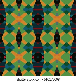 The geometric texture. Boho-chic fashion. Abstract geometric ornaments. Vector illustration. Pattern for textile, print or web design.