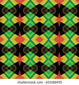 The geometric texture. Boho-chic fashion. Abstract geometric ornaments. Vector illustration. Pattern for textile, print or web design.