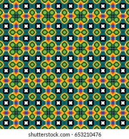 The geometric texture. Boho-chic fashion. Abstract geometric ornaments. Vector illustration. Pattern for textile, print or web design.
