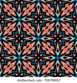 Geometric texture. Boho-chic fashion. Abstract geometric ornaments. Vector illustration. Pattern for textile, print or web design.