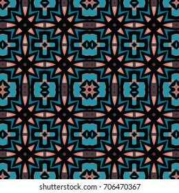 Geometric texture. Boho-chic fashion. Abstract geometric ornaments. Vector illustration. Pattern for textile, print or web design and house interior design, as well for hand crafts and DIY.