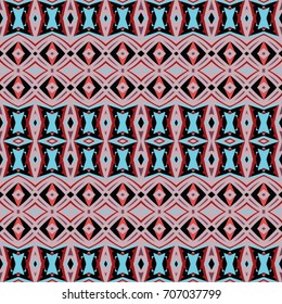 Geometric texture. Boho-chic fashion. Abstract geometric ornaments. Vector illustration. Pattern for textile, print or web design.
