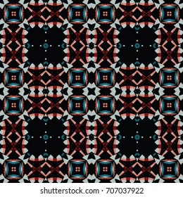 Geometric texture. Boho-chic fashion. Abstract geometric ornaments. Vector illustration. Pattern for textile, print or web design.