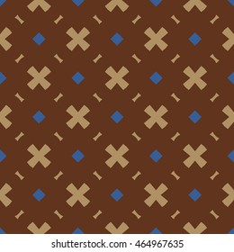 The geometric texture. Boho-chic fashion. Texture for back playing card. Pattern for textile, print or web design. Abstract geometric ornaments. Vector illustration. 