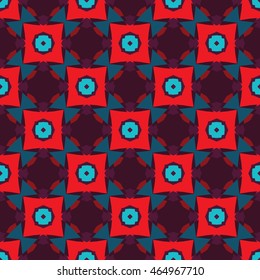 The geometric texture. Boho-chic fashion. Texture for back playing card. Pattern for textile, print or web design. Abstract geometric ornaments. Vector illustration. 