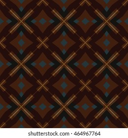 The geometric texture. Boho-chic fashion. Texture for back playing card. Pattern for textile, print or web design. Abstract geometric ornaments. Vector illustration. 