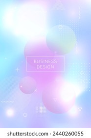 Geometric Texture. Modern Presentation. Trendy Flyer. Blue Space Background. Retro Graphic. Digital Fluid. Motion Dots. Light Multicolor Composition. Purple Geometric Texture