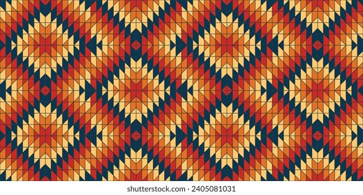 Mosaico de textura geométrica, vidrio coloreado, pequeño mosaico. Patrón de rombos ornamentales estampados. Vector.