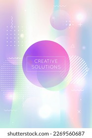 Geometric Texture. Neon Design. Purple Space Pattern. Light Graphic. Summer Flyer. Modern Fluid. Shiny Iridescent Elements. Motion Dots. Blue Geometric Texture