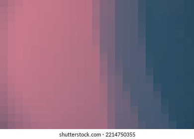 Geometric texture with pink and blue squares. Abstract pixel pink-sea blue backdrop for branding, calendar, card, banner, cover, header for website, space for your design or text. Vector illustration
