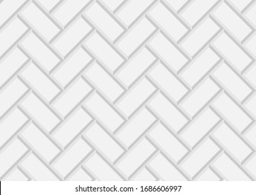 Geometric texture, repeating 3d brick abstract pattern vector. Diagonally laid bricks Scandinavian style brick background for kitchen splash back Herringbone pattern 