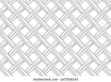 Geometric texture, repeating linear abstract pattern Thin black line vector pattern. Diagonally laid bricks Scandinavian style brick background for Herringbone pattern