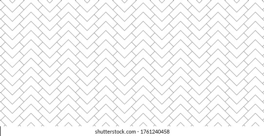 Geometric texture, repeating linear abstract pattern Thin black line vector pattern.Diagonally laid bricks Scandinavian style brick background for kitchen splash back Herringbone pattern.	