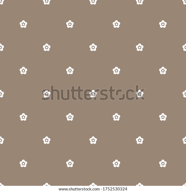 Geometric Texture Simple Small Sparse Floral Stock Vector Royalty Free