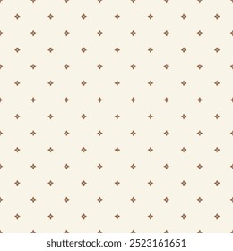Geometric texture with small diamond shapes. Abstract modern seamless pattern with rhombuses or stars. Light monochrome background. Repeat design for decor, textile, fabric, furniture, cloth