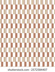 Geometric texture with smooth capsules beige with brown pattern on white background vector. Vector repeating texture. Background vector can be used for textile and fashion.