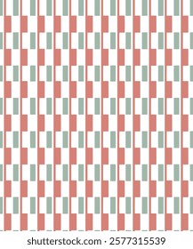 Geometric texture with smooth capsules red with olive green pattern on white background vector. Vector repeating texture. Background vector can be used for textile and fashion.