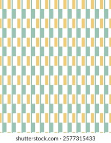 Geometric texture with smooth capsules yellow with green pattern on white background vector. Vector repeating texture. Background vector can be used for textile and fashion.