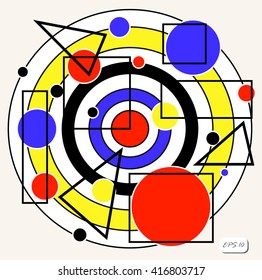 Geometric texture. Vector background. Neoplastitsizm