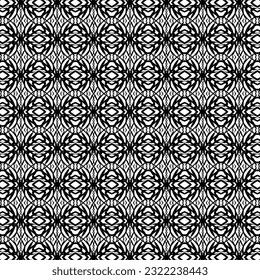 Geometric textures repeat black and white. You can find the seamless background is panel swatches. 