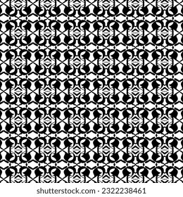 Geometric textures repeat black and white. You can find the seamless background is panel swatches. 