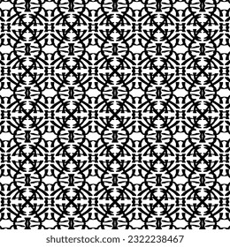 Geometric textures repeat black and white. You can find the seamless background is panel swatches. 