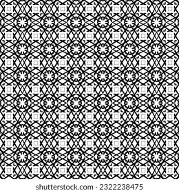Geometric textures repeat black and white. You can find the seamless background is panel swatches. 