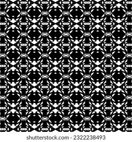 Geometric textures repeat black and white. You can find the seamless background is panel swatches. 