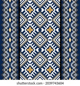 Geometric thai Native ethnic oriental pattern traditional Design for background,carpet,wallpaper,clothing,wrapping,Batik,fabric,Vector,silk, illustration embroidery style.