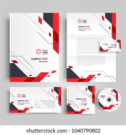 Geometric theme Corporate identity design template stipes elements