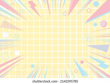 geometric and thunder pattern effect line