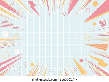 geometric and thunder pattern effect line