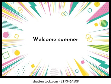 geometric and thunder pattern effect line