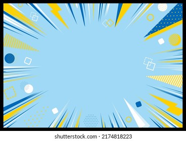 geometric and thunder pattern effect line