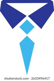 Ilustración vectorial geométrica del lazo y del cuello