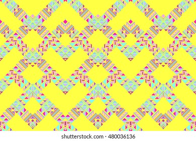 Geometric tie dye pattern tribal ornament small elements. vector Diagonal geo pattern, cute fashion design.