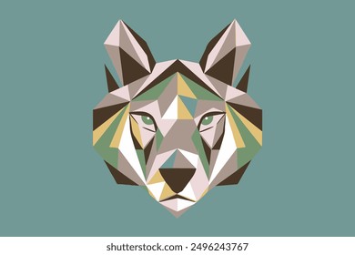 A geometric tiger head silhouette victor art illustration.