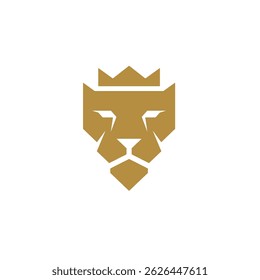 Geometric Tiger King illustration logo vector