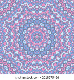 Geometrisches fliesenblaues rosa nahtloses Muster. marokkanischer Fliesenschmuck