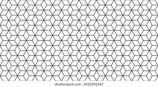 Geometric tile pattern with a mix of hexagon and diamond shapes for a contemporary background. Digital vector illustration resource.