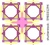Geometric Tile Pattern Pink & Yellow