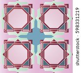 Geometric Tile Pattern Purple & Blue