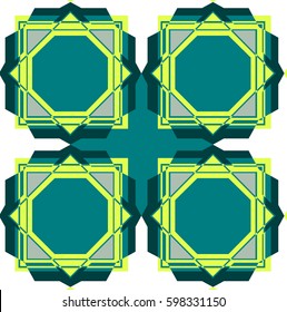 Geometric Tile Pattern Turquoise